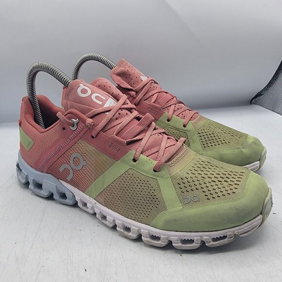 On Cloud Cloudflow Womens 7.5 Running Shoes Guava Dust Rose Pink Green Casual - Picture 1 of 13
